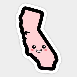 California - US States Kawaii Sticker